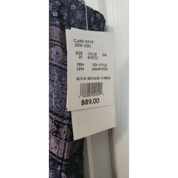 David's Bridal Mother of Bride Purple 2 Piece Suit Jacket and Top New Sz 18/20 - Picture 8 of 11